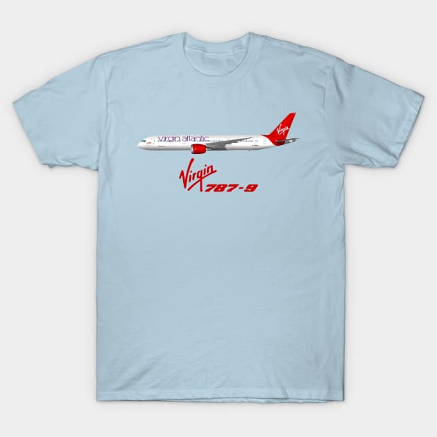 Virgin 787-9 T-Shirt by SteveHClark